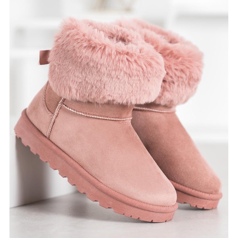 SHELOVET Mukluki avec fourrure rose 2