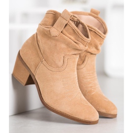 Super Mode Bottes de cowboy confortables sur un poteau brun 4
