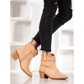 Super Mode Bottes de cowboy confortables sur un poteau brun 6