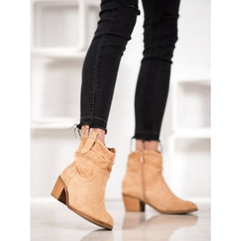 Super Mode Bottes de cowboy confortables sur un poteau brun 1