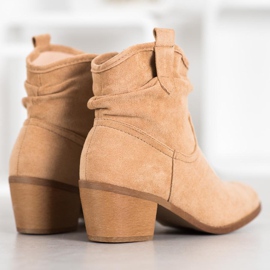 Super Mode Bottes de cowboy confortables sur un poteau brun 2