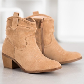 Super Mode Bottes de cowboy confortables sur un poteau brun 3