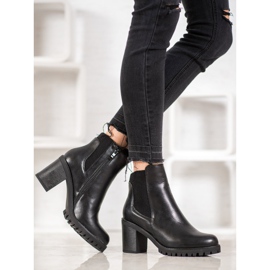 M.Daszyński Bottes confortables sur un poteau le noir 5