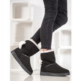 Bella Paris Bottes de neige à pompons noir 1