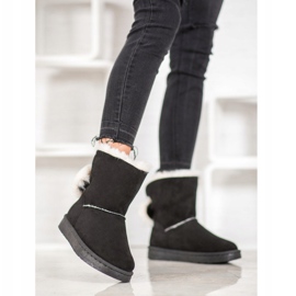 Bella Paris Bottes de neige à pompons noir 2