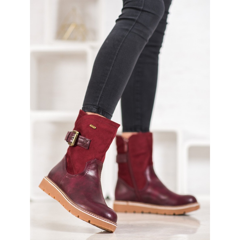 Ideal Shoes Bottes sur la plate-forme rouge 2 Ideal Shoes Bottes sur la plate-forme rouge 2