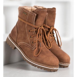 SDS Bottines à lacets avec isolation brun 4