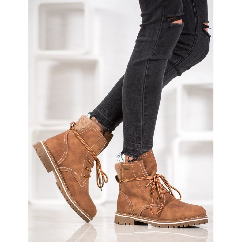 SDS Bottines à lacets avec isolation brun 1