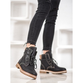 SDS Bottines à lacets avec isolation le noir 1