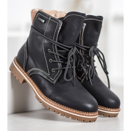 SDS Bottines à lacets avec isolation le noir 2