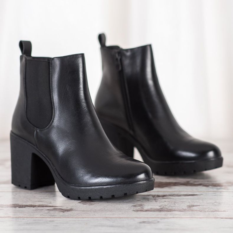 Bella Paris Bottes chaudes à talons hauts le noir 2