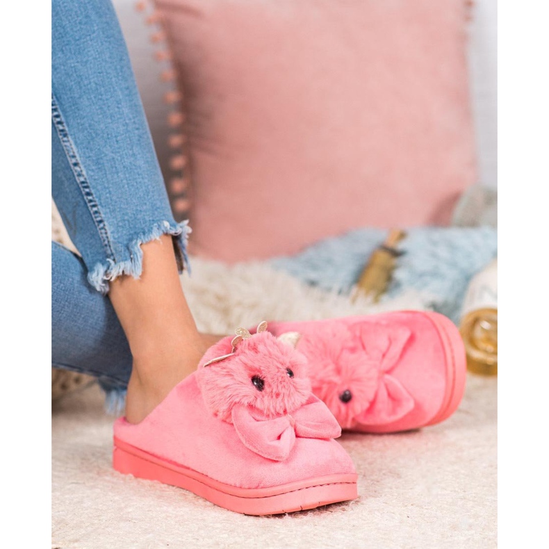SHELOVET Pantoufles Avec Noeud rose 1 SHELOVET Pantoufles Avec Noeud rose 1