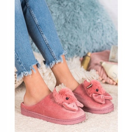 SHELOVET Pantoufles Avec Noeud rose 1