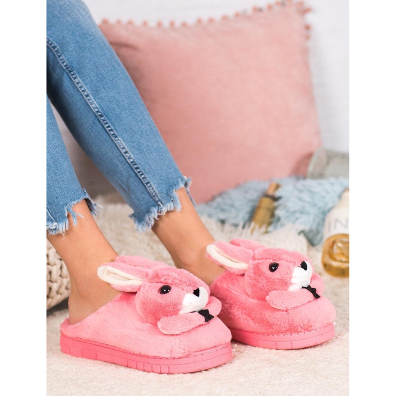 SHELOVET Chaussons lapins rose 1