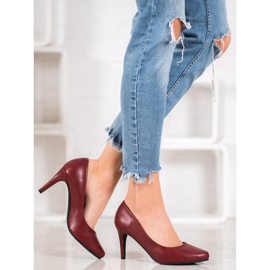 Vices Escarpins de style classique rouge 5