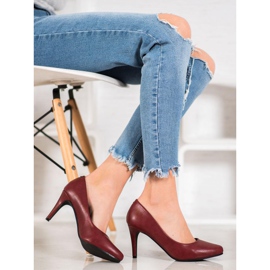 Vices Escarpins de style classique rouge 1