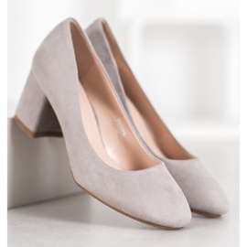 Fama Escarpins en daim sur un pilier gris 3