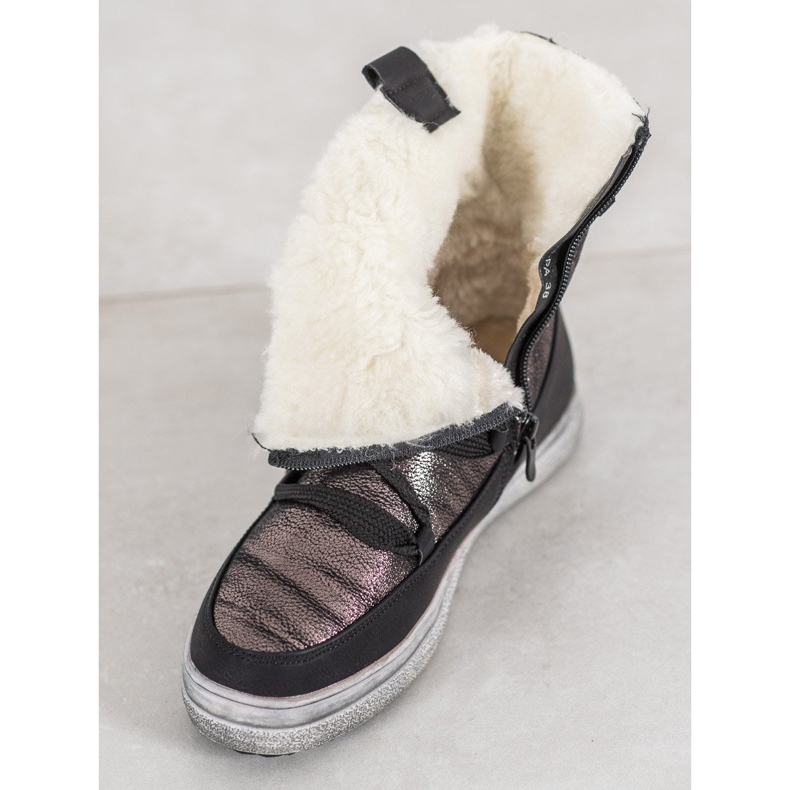 SDS Bottes de neige chaudes brun noir 2