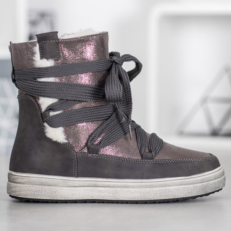 SDS Bottes de neige chaudes gris 2