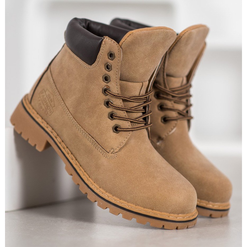 Haver Bottes de randonnée en cuir écologique brun 2 Haver Bottes de randonnée en cuir écologique brun 2