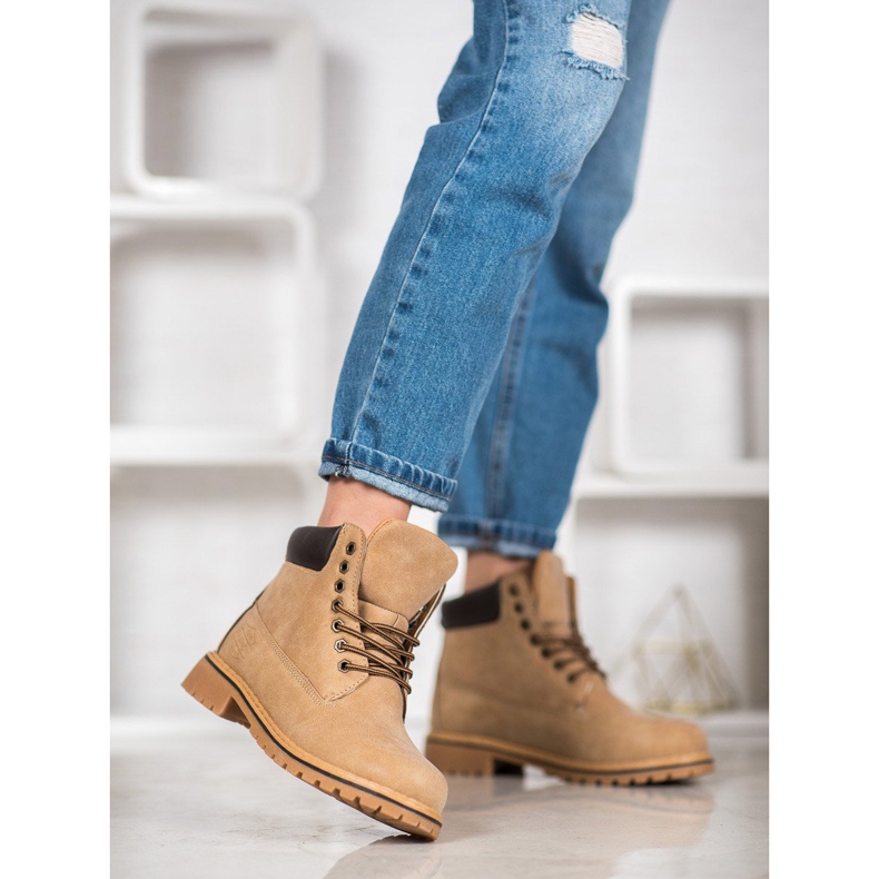 Haver Bottes de randonnée en cuir écologique brun 1 Haver Bottes de randonnée en cuir écologique brun 1