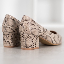 Ideal Shoes Escarpins en daim à talons hauts brun 2