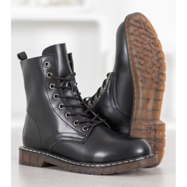 Kylie Trappeurs élégants avec cuir écologique le noir 1