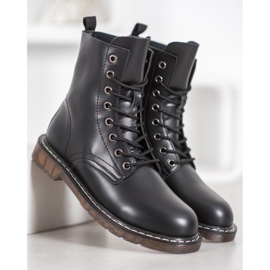 Kylie Trappeurs élégants avec cuir écologique le noir 2