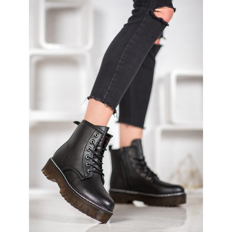 Kylie Trappeurs de la mode le noir jaune 1