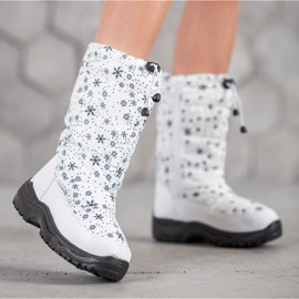 SHELOVET Bottes de neige chaudes blanche 1 SHELOVET Bottes de neige chaudes blanche 1