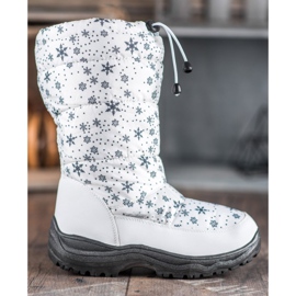 SHELOVET Bottes de neige chaudes blanche 2 SHELOVET Bottes de neige chaudes blanche 2