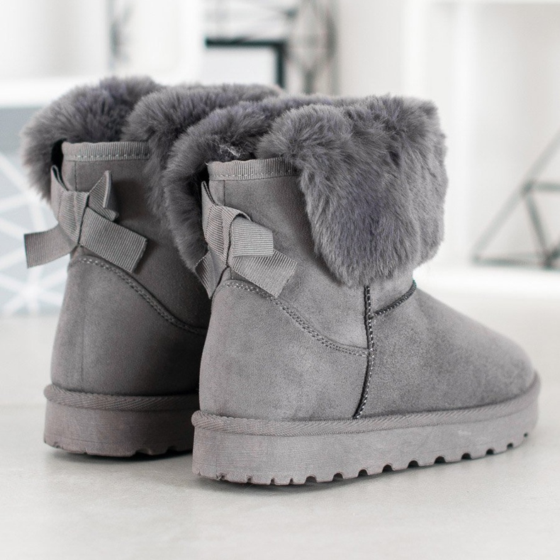 SHELOVET Mukluki avec fourrure gris 1