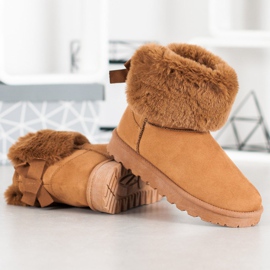 SHELOVET Mukluki avec fourrure brun 1