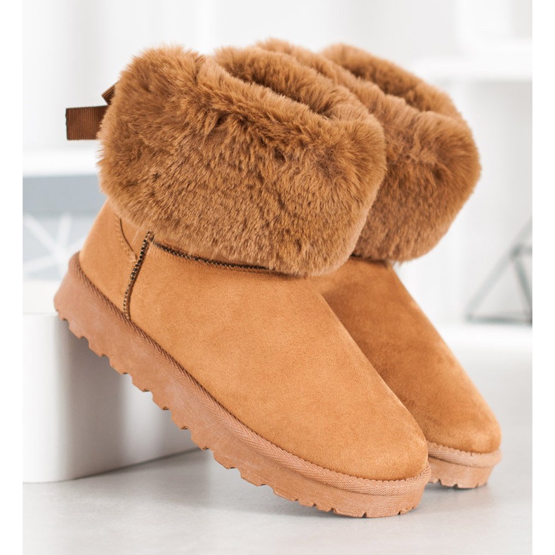 SHELOVET Mukluki avec fourrure brun 2