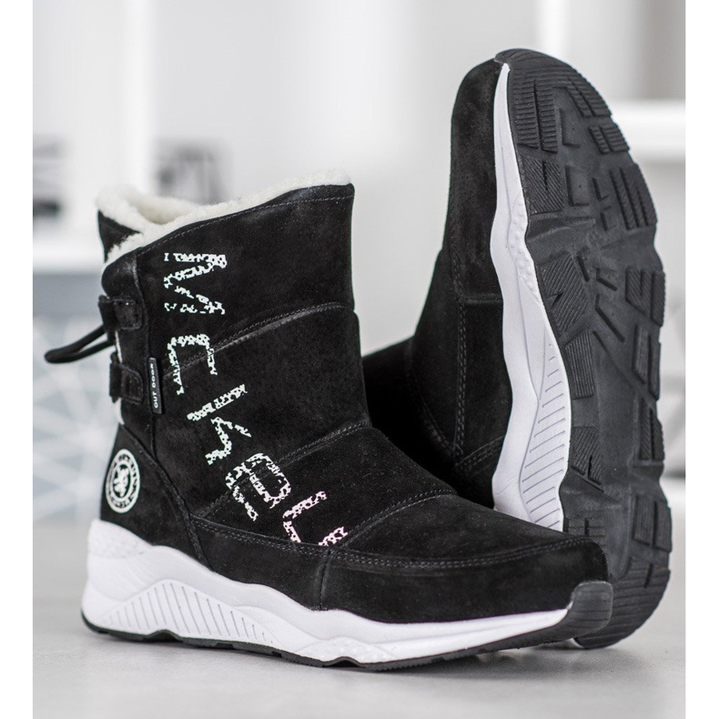 McKey Bottes de neige en cuir noir 2