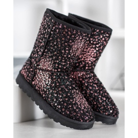 SHELOVET Mukluki chaud avec des paillettes multicolore 2