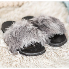 SHELOVET Pantoufles élégantes gris 1