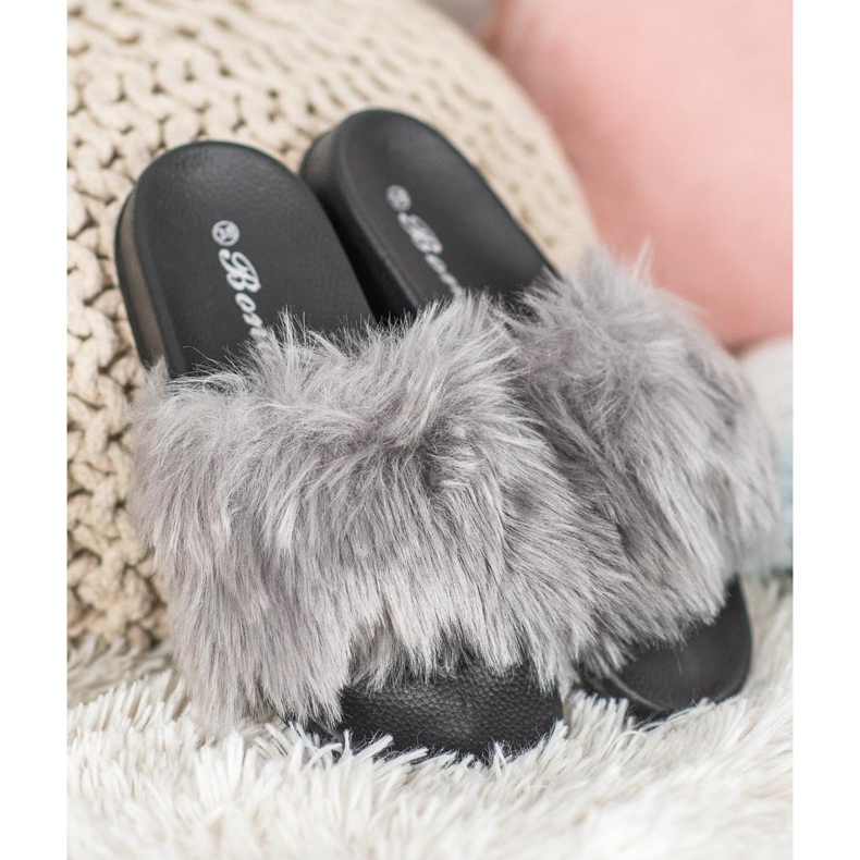 SHELOVET Pantoufles élégantes gris 2