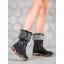 SDS Bottes avec tige enroulable noir 1