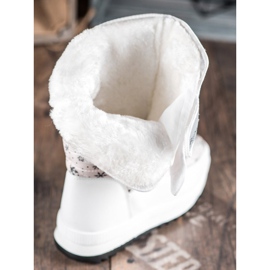 SHELOVET Bottes de neige velcro blanc 1