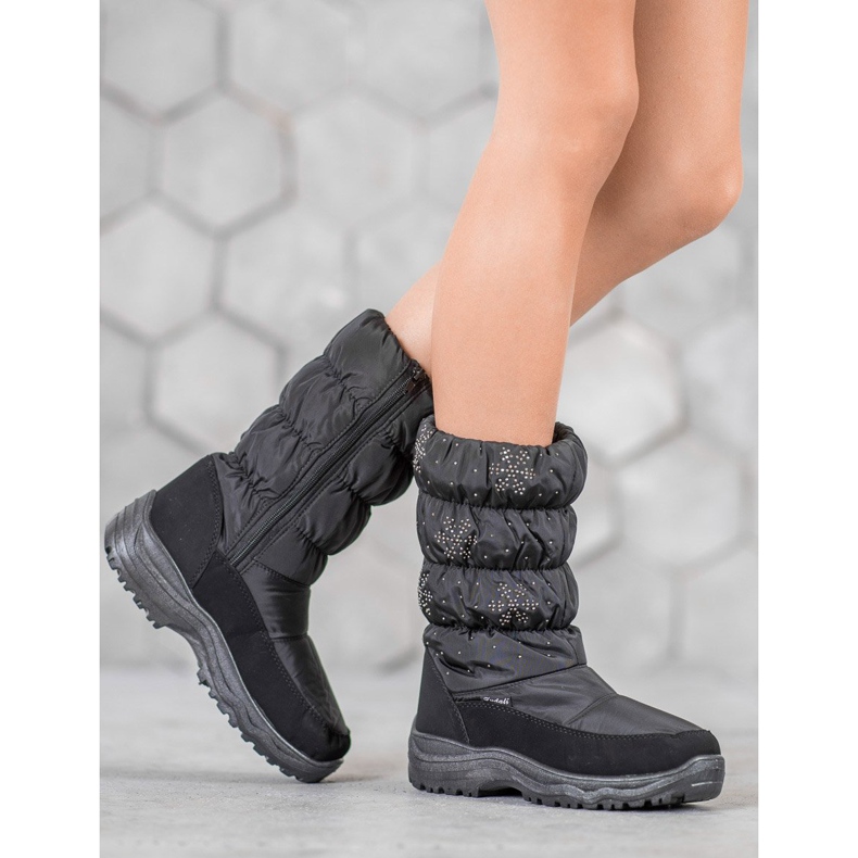 SHELOVET Bottes de neige chaudes sur la plate-forme noir 1