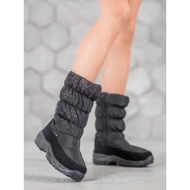 SHELOVET Bottes de neige chaudes sur la plate-forme le noir 2