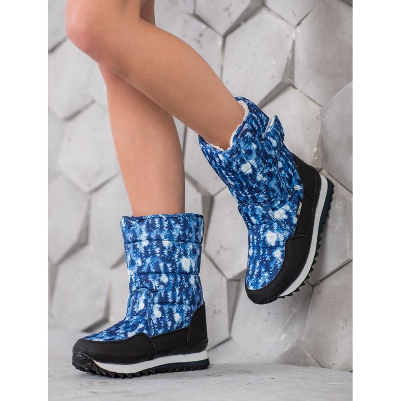 SHELOVET Bottes de neige avec application bleu 1