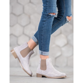 Sergio Leone Bottines Chelsea grises 1