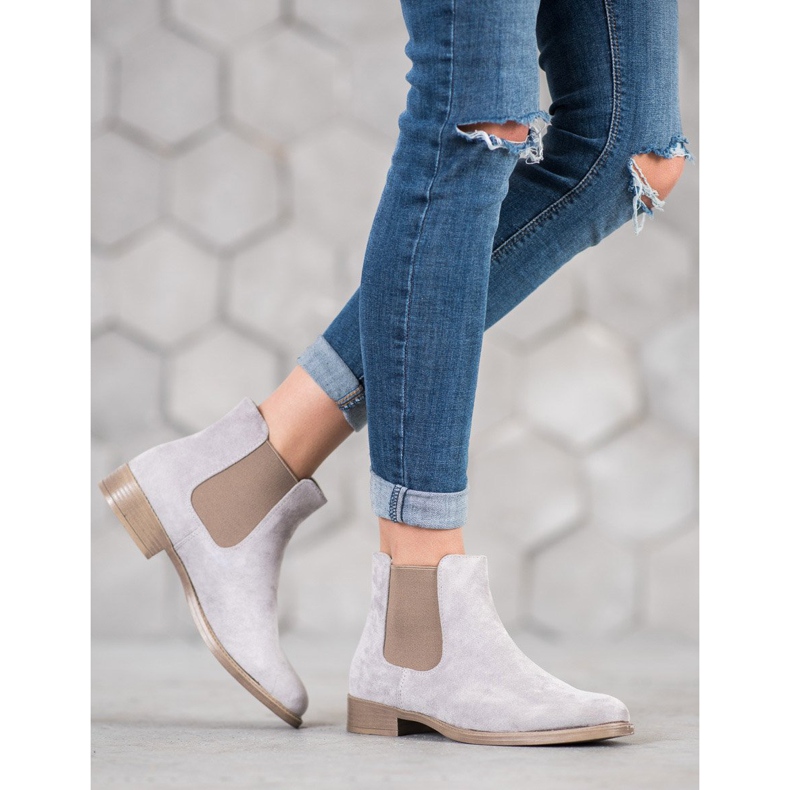 Sergio Leone Bottines Chelsea grises 1