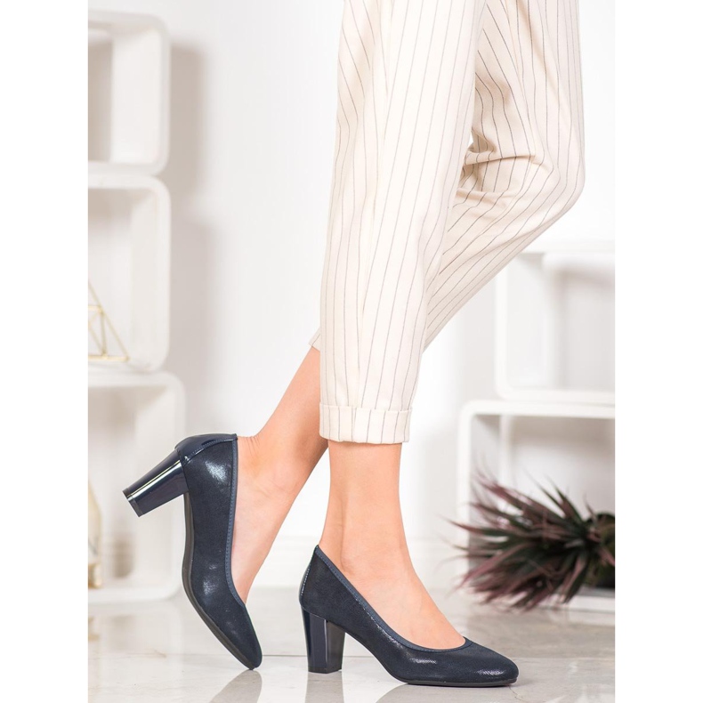 Sergio Leone Escarpins bleu marine confortables 1