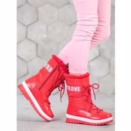 SHELOVET Aime les bottes de neige rouge 1 SHELOVET Aime les bottes de neige rouge 1