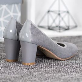 Sergio Leone Escarpins gris confortables 1