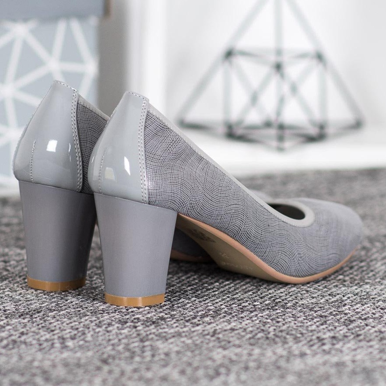 Sergio Leone Escarpins gris confortables 1