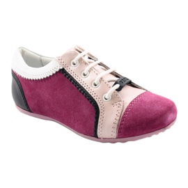 Chaussures basses pour enfants Bartek 45293 rose le noir blanche 1